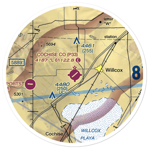 Cochise County Airport (P33) VFR Sectional Sticker (20 mile)