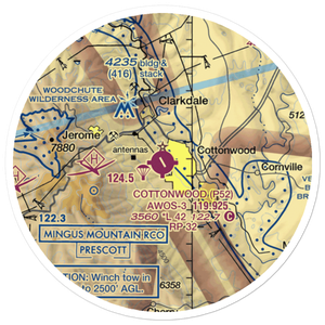 Cottonwood Airport (P52) VFR Sectional Sticker (20 mile)