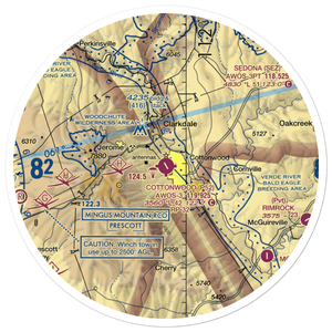 Cottonwood Airport (P52) VFR Sectional Sticker (30 mile)