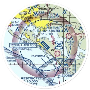 Tyndall Air Force Base (PAM) VFR Sectional Sticker (20 mile)