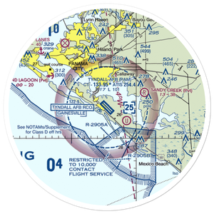 Tyndall Air Force Base (PAM) VFR Sectional Sticker (30 mile)