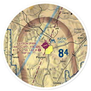 Payson Airport (PAN) VFR Sectional Sticker (20 mile)