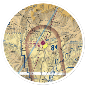 Payson Airport (PAN) VFR Sectional Sticker (30 mile)