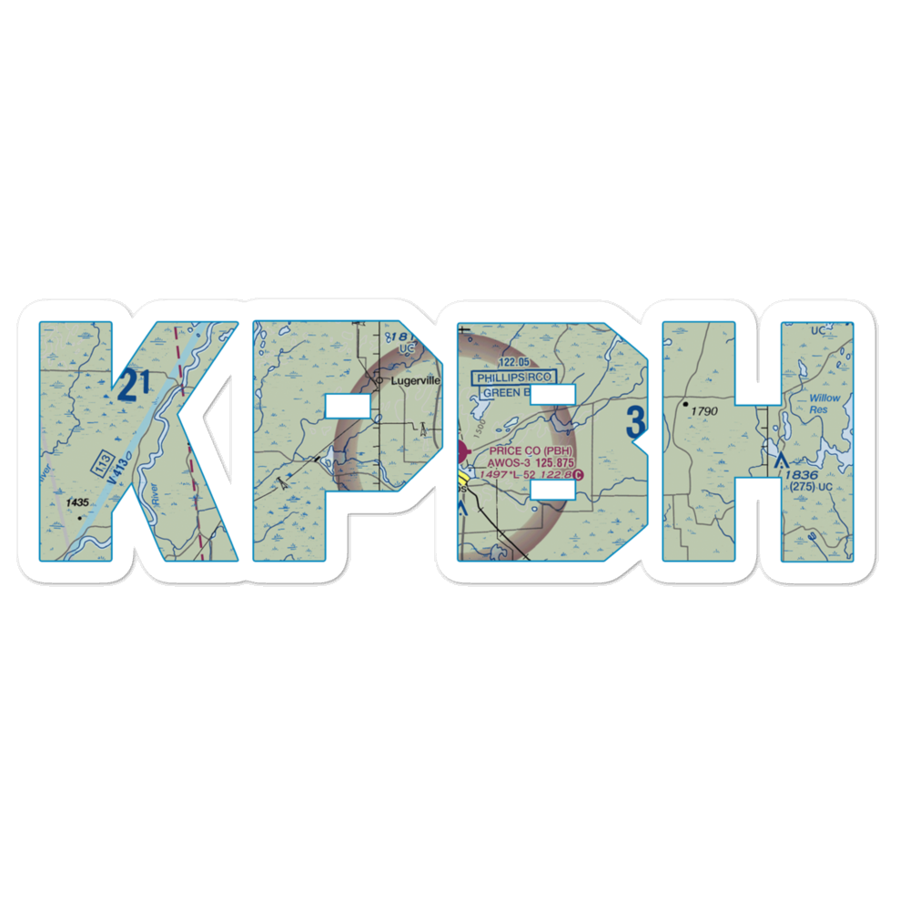 Price County Airport (PBH) VFR Sectional Sticker 