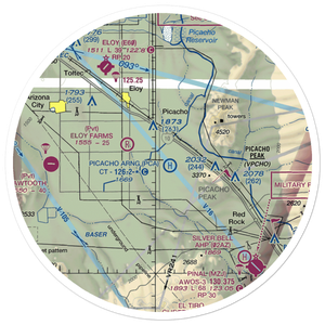 Picacho Stagefield Heliport (PCA) VFR Sectional Sticker (30 mile)