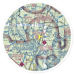 Picayune Airport (PCU) VFR Sectional Sticker (30 mile)