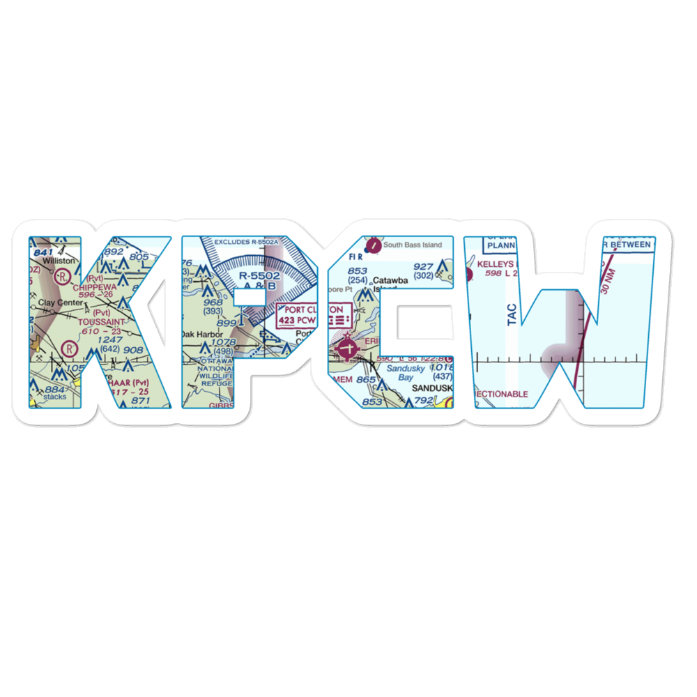 Carl R Keller Field (PCW) VFR Sectional Sticker 