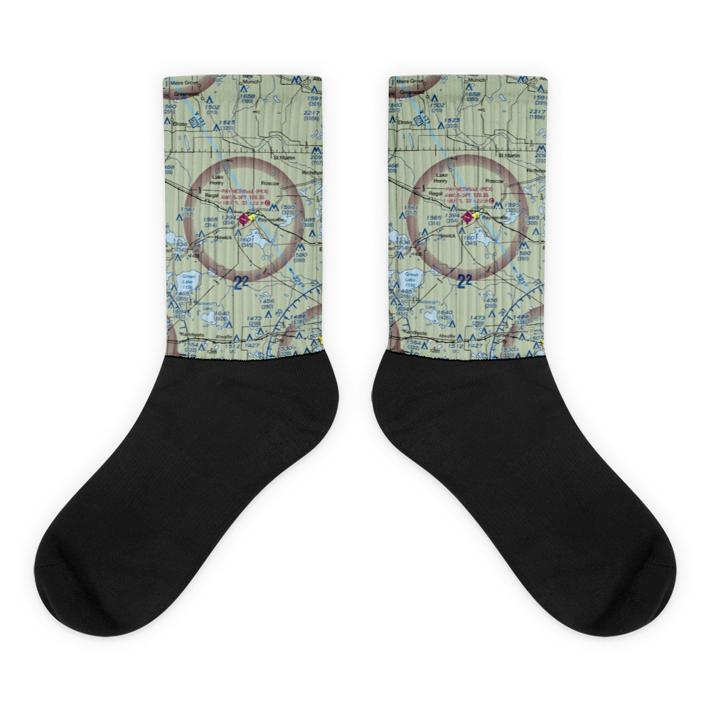 Paynesville Municipal Airport (PEX) VFR Sectional Socks 