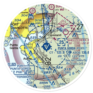 Charlotte County Airport (PGD) VFR Sectional Sticker (20 mile)