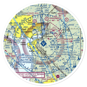 Charlotte County Airport (PGD) VFR Sectional Sticker (30 mile)