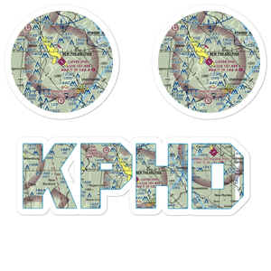 Harry Clever Field (PHD) VFR Sectional Sticker Pack