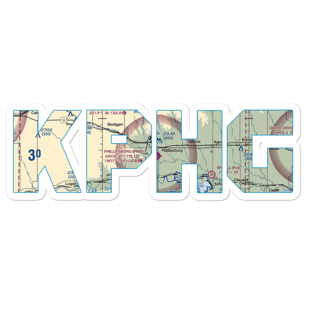 Phillipsburg Municipal Airport (PHG) VFR Sectional Sticker 