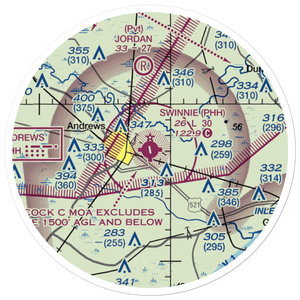 Robert F Swinnie Airport (PHH) VFR Sectional Sticker (20 mile)