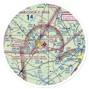 Robert F Swinnie Airport (PHH) VFR Sectional Sticker (30 mile)