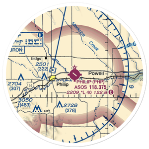 Philip Airport (PHP) VFR Sectional Sticker (20 mile)