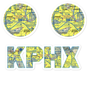 Phoenix Sky Harbor International Airport (PHX) VFR Sectional Sticker Pack