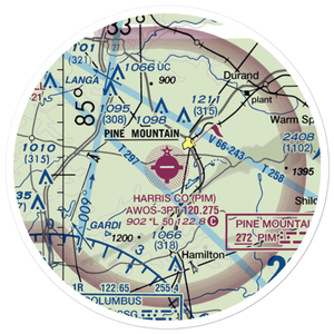 Harris County Airport (PIM) VFR Sectional Sticker (20 mile)