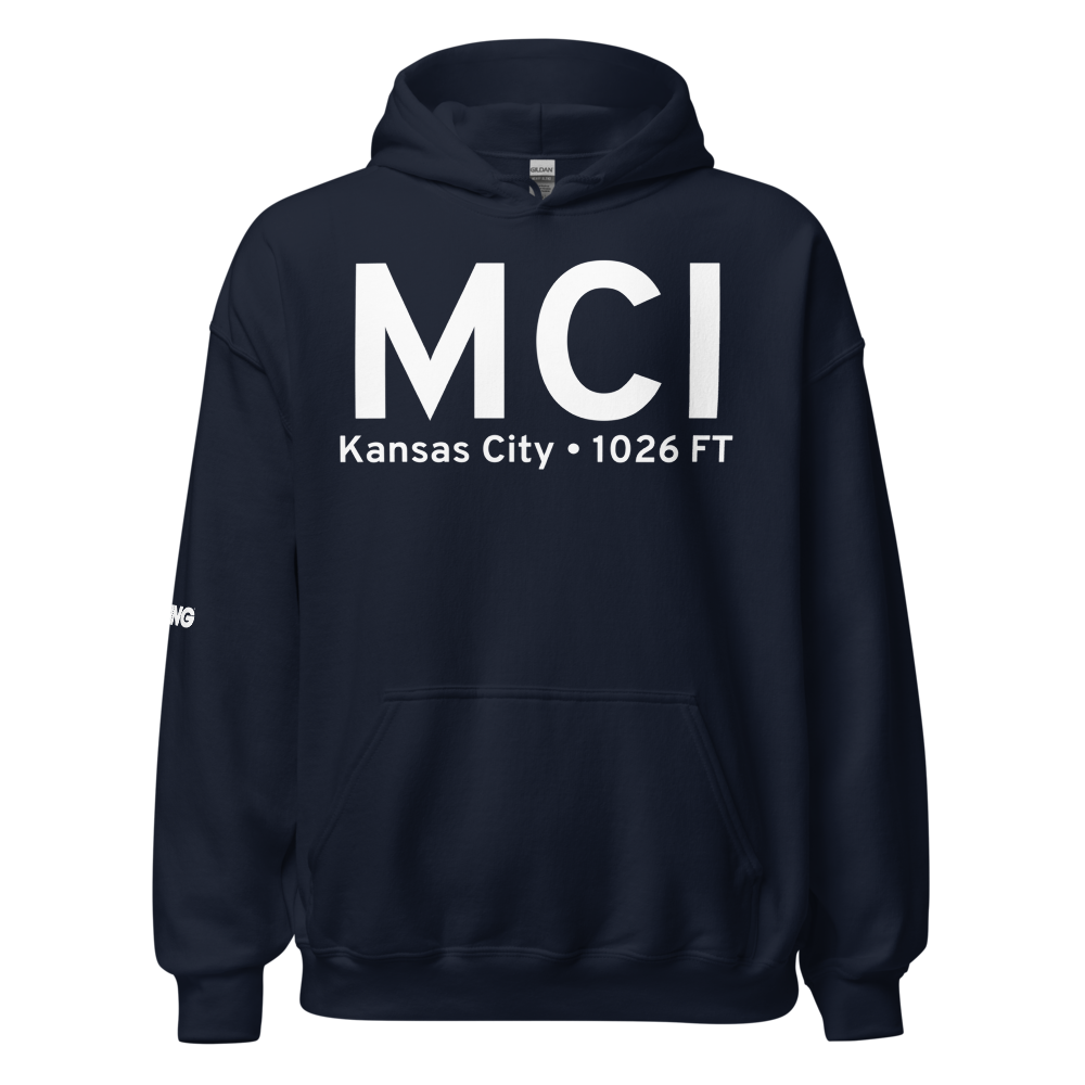 Kansas City (KMCI) Airport Hoodie Sweatshirt 