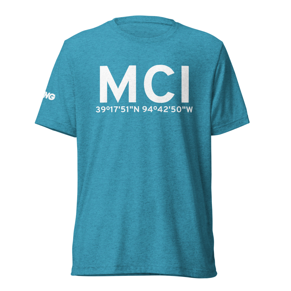 Kansas City (KMCI) Airport Tri-blend T-Shirt 