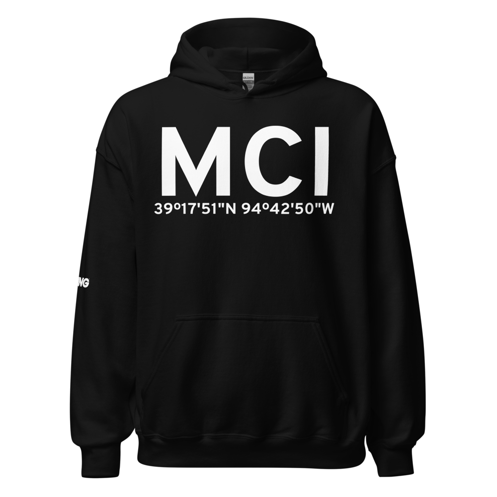 Kansas City (KMCI) Airport Hoodie Sweatshirt 