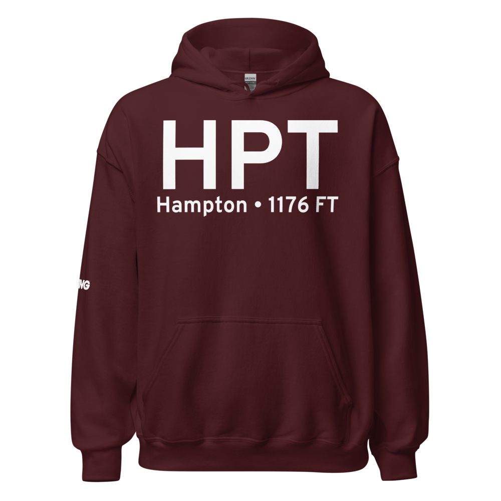 Hampton (KHPT) Airport Hoodie Sweatshirt 