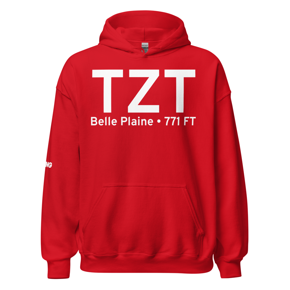 Belle Plaine (KTZT) Airport Hoodie Sweatshirt 