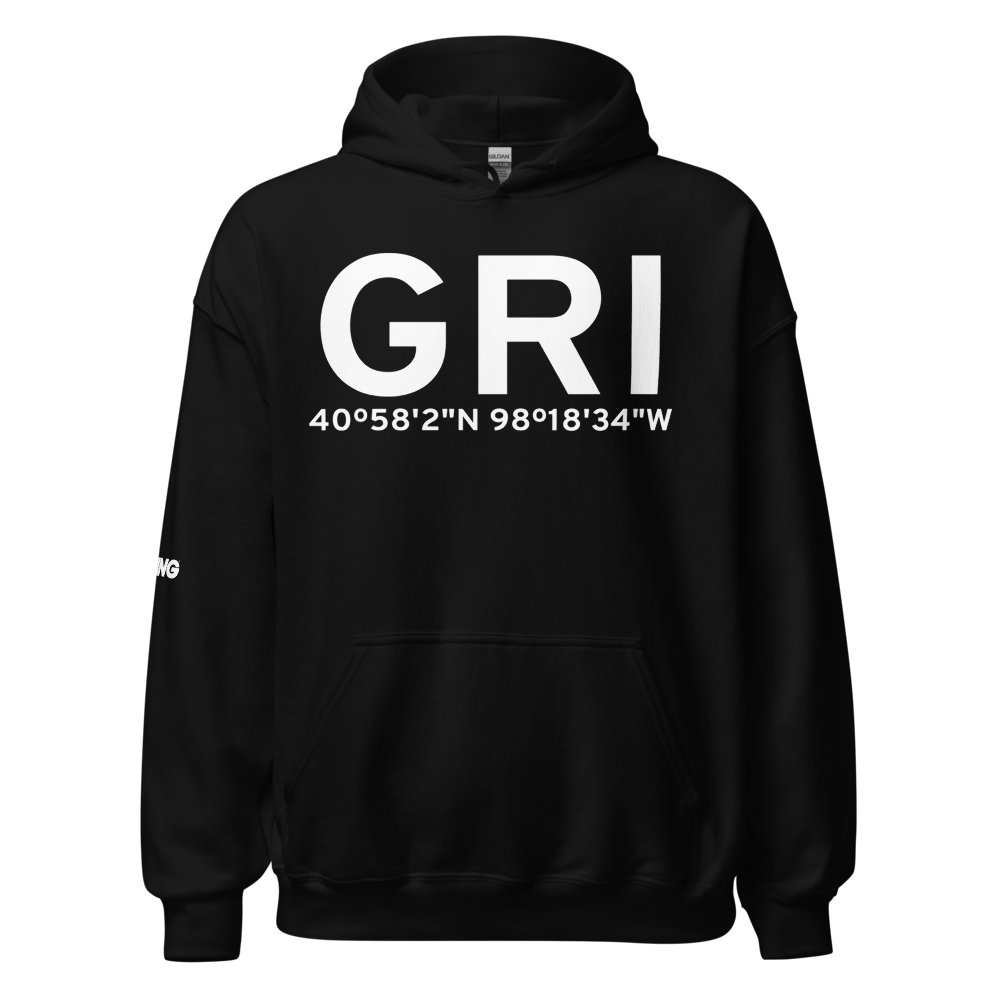 Grand Island (KGRI) Airport Hoodie Sweatshirt 