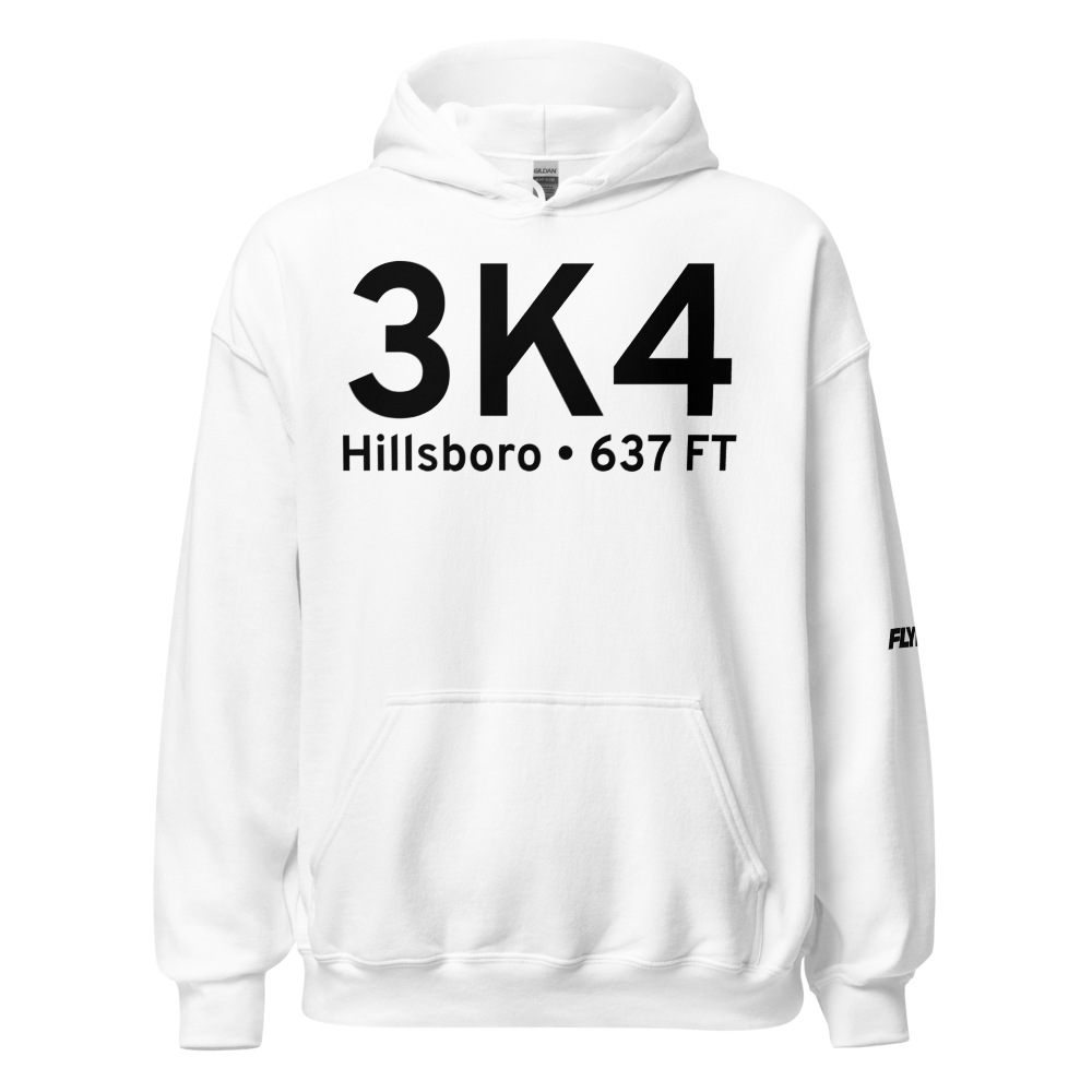 Hillsboro (3K4) Airport Hoodie Sweatshirt 
