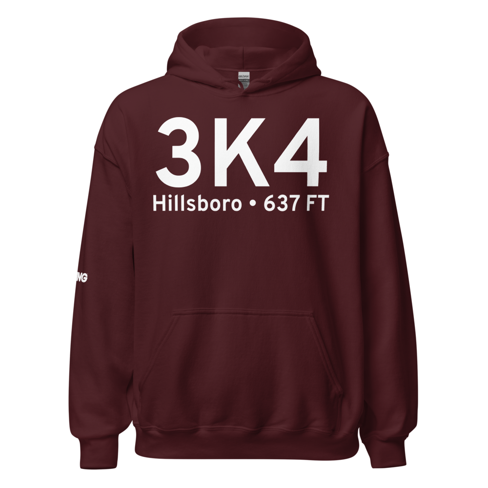 Hillsboro (3K4) Airport Hoodie Sweatshirt 