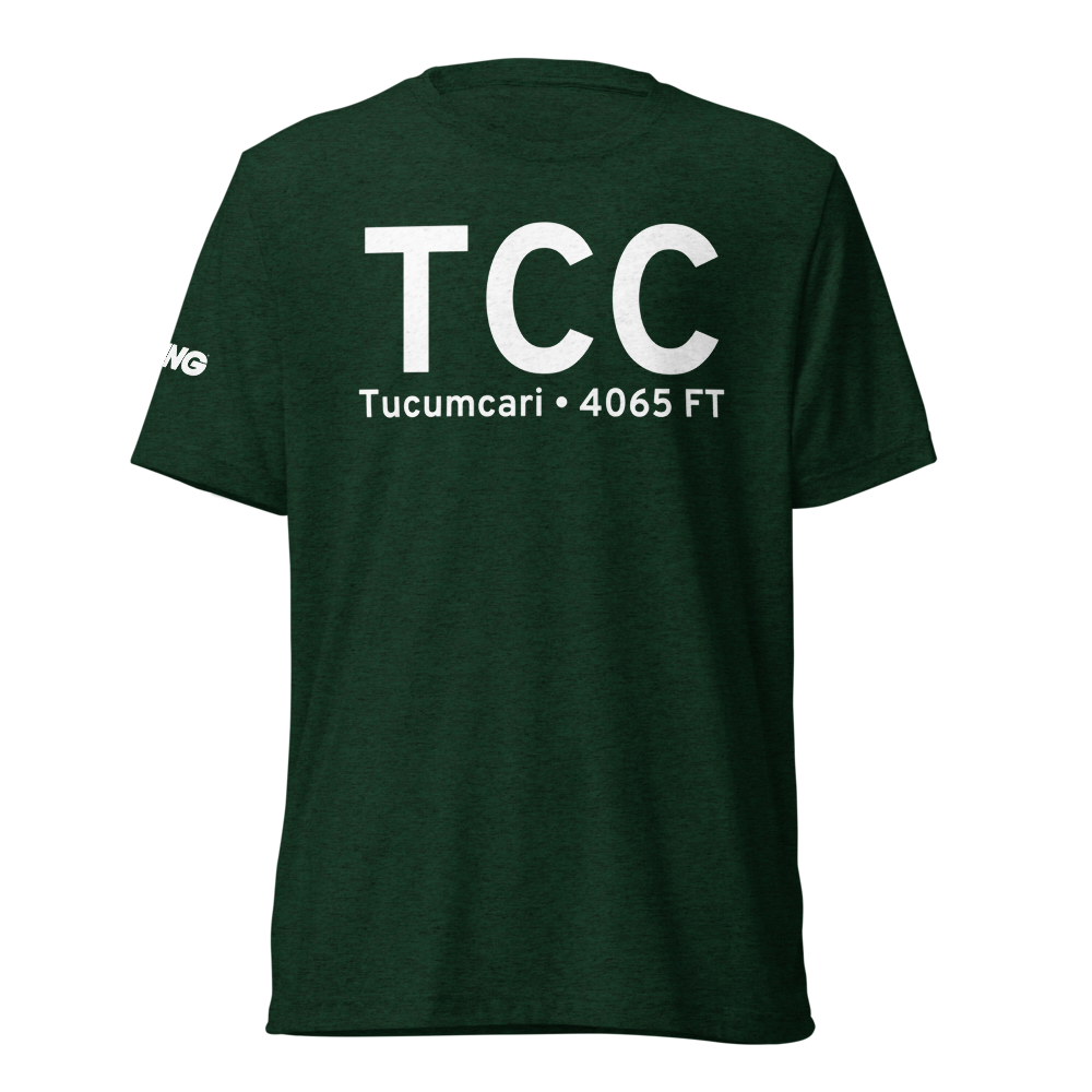 Tucumcari (KTCC) Airport Tri-blend T-Shirt 