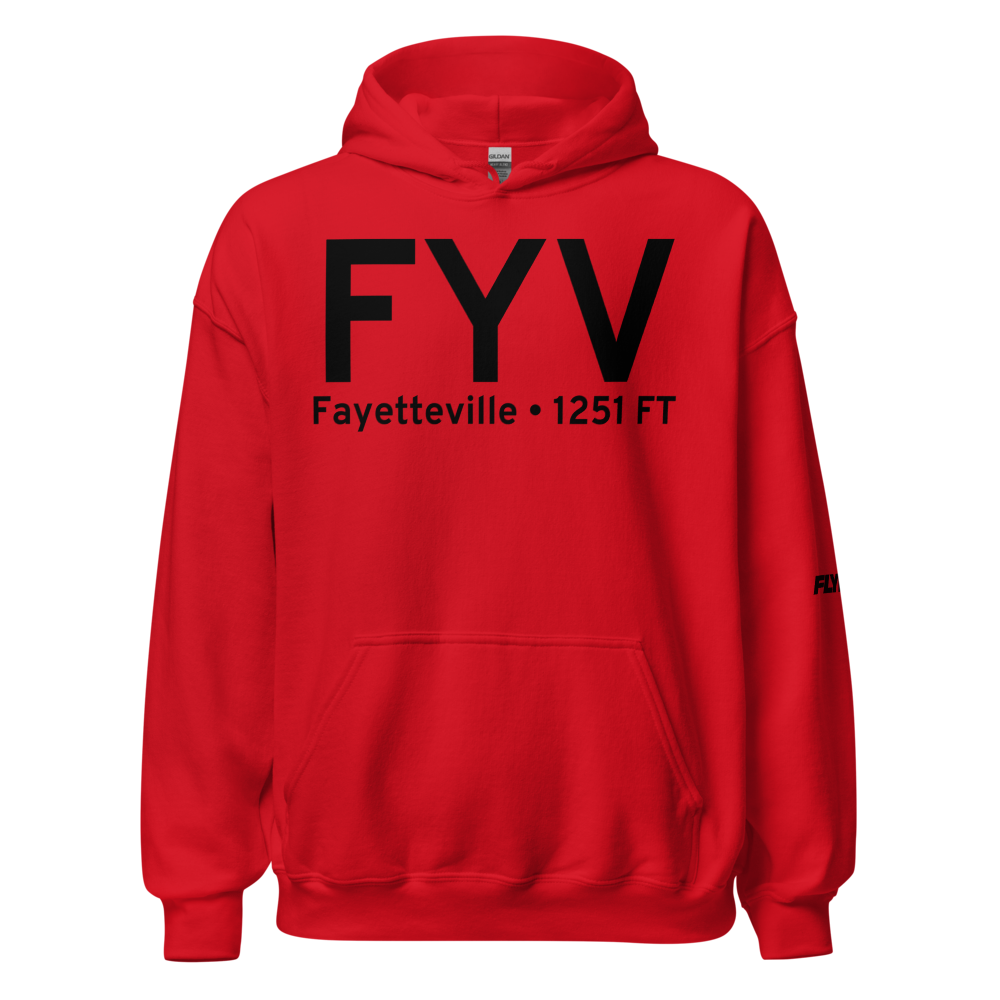 Fayetteville (KFYV) Airport Hoodie Sweatshirt 