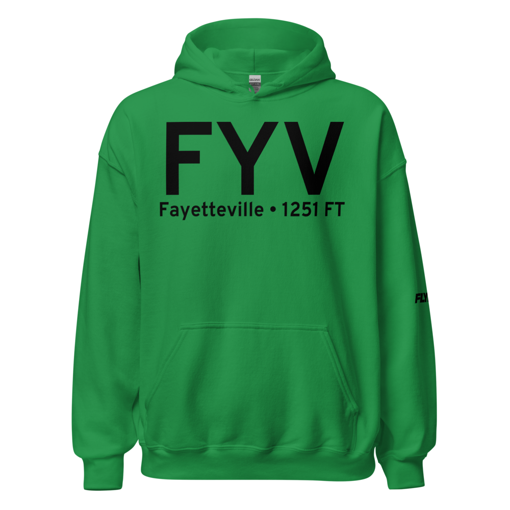 Fayetteville (KFYV) Airport Hoodie Sweatshirt 