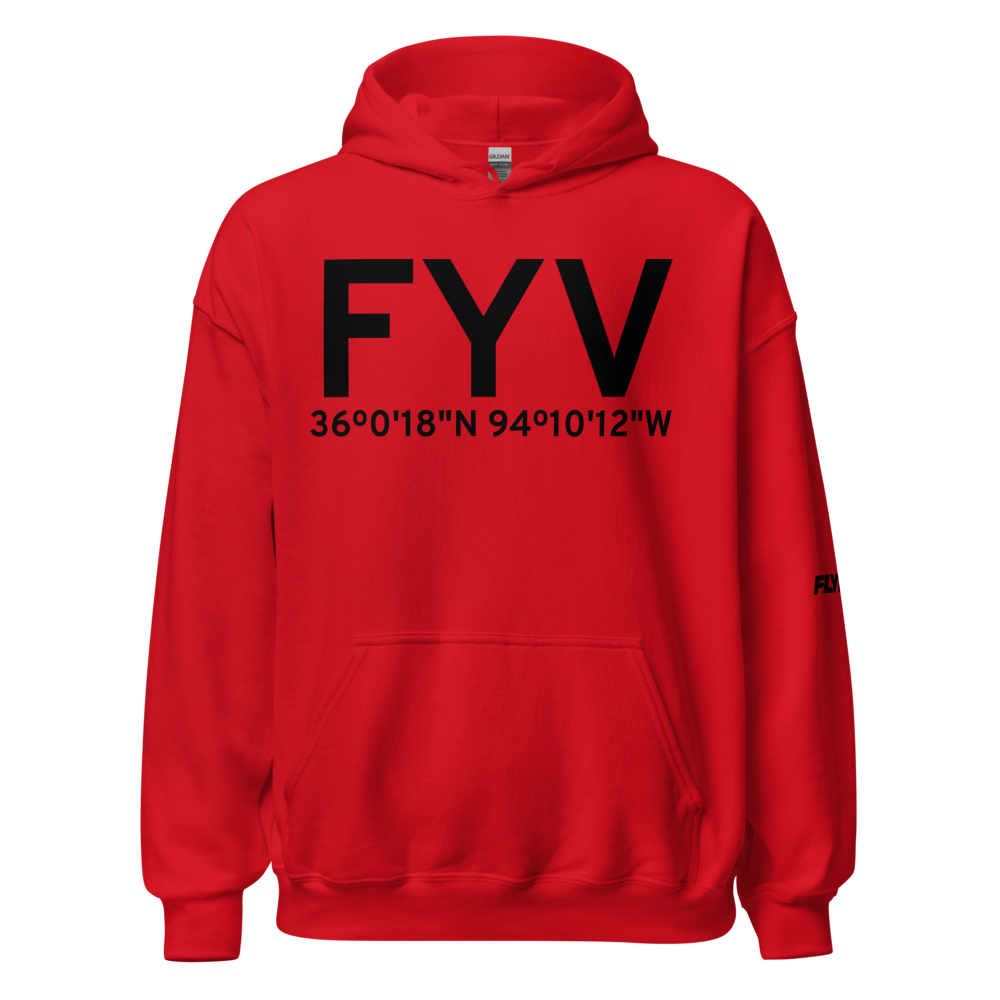 Fayetteville (KFYV) Airport Hoodie Sweatshirt 