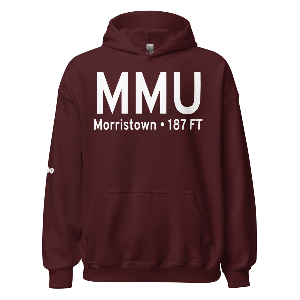 Morristown (KMMU) Airport Hoodie Sweatshirt 