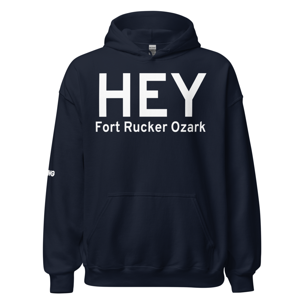 Fort Rucker Ozark (HEY) Airport Hoodie Sweatshirt 