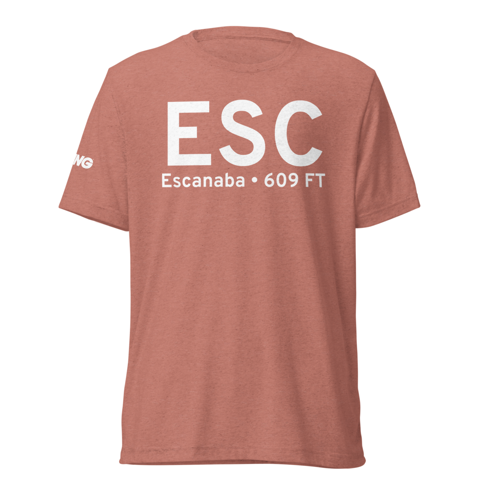 Escanaba (KESC) Airport Tri-blend T-Shirt 