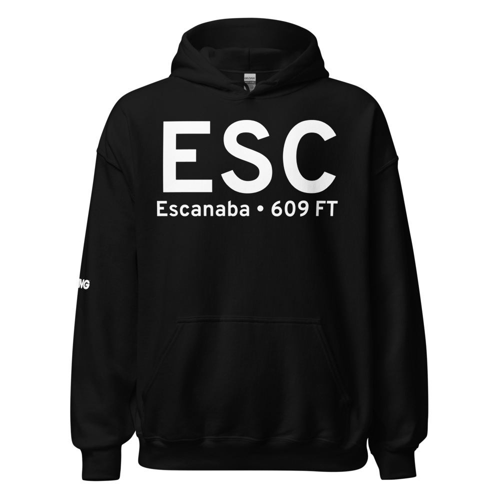 Escanaba (KESC) Airport Hoodie Sweatshirt 