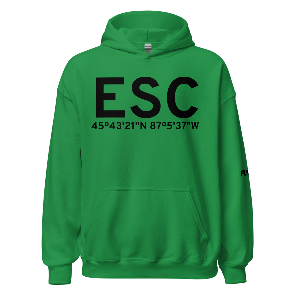 Escanaba (KESC) Airport Hoodie Sweatshirt 