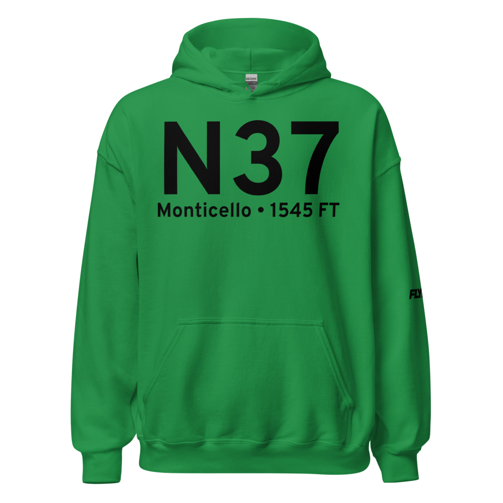 Monticello (KN37) Airport Hoodie Sweatshirt 
