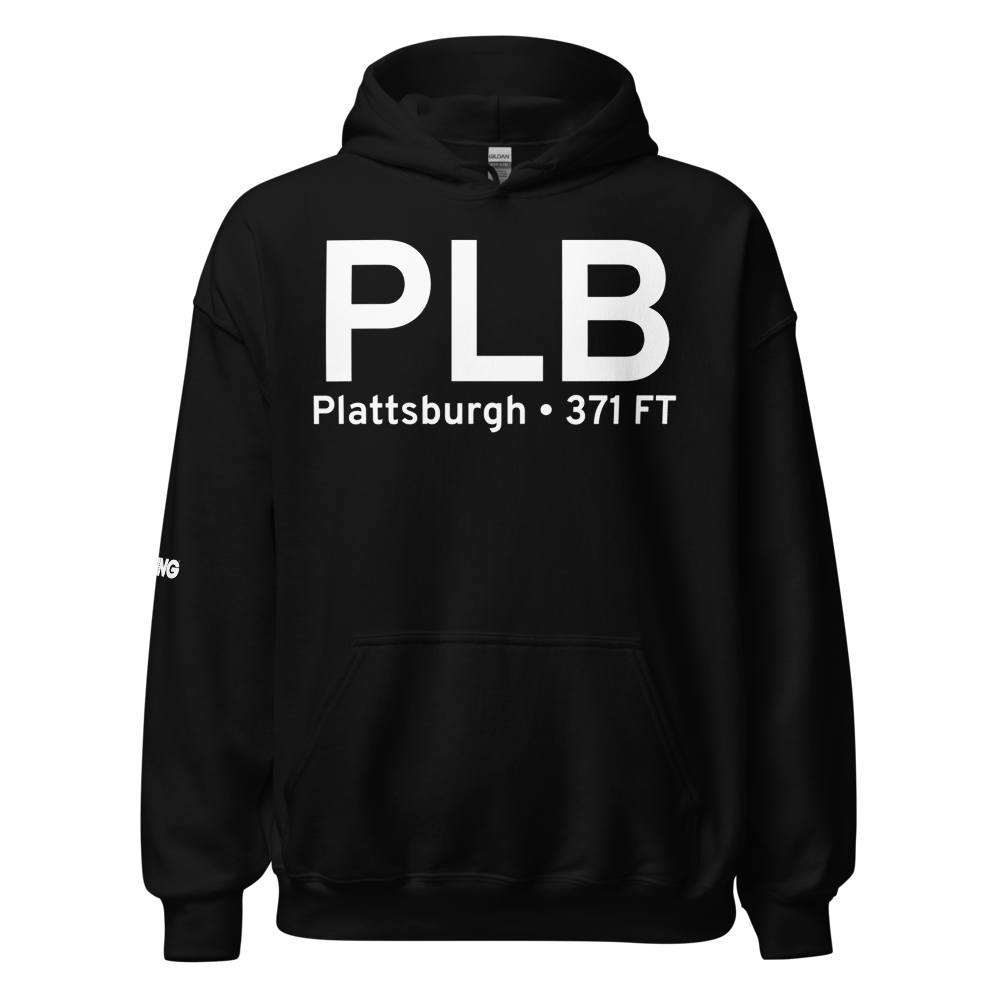 Plattsburgh (KPLB) Airport Hoodie Sweatshirt 