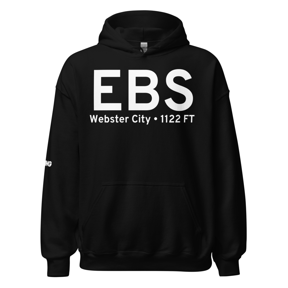 Webster City (KEBS) Airport Hoodie Sweatshirt 