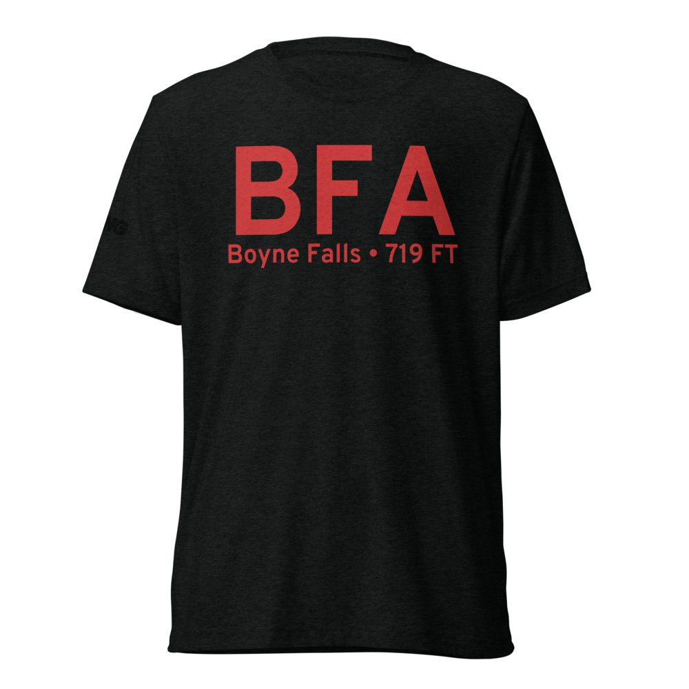 Boyne Falls (KBFA) Airport Tri-blend T-Shirt 