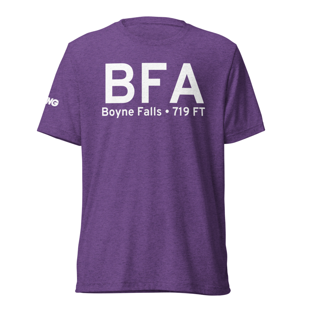 Boyne Falls (KBFA) Airport Tri-blend T-Shirt 
