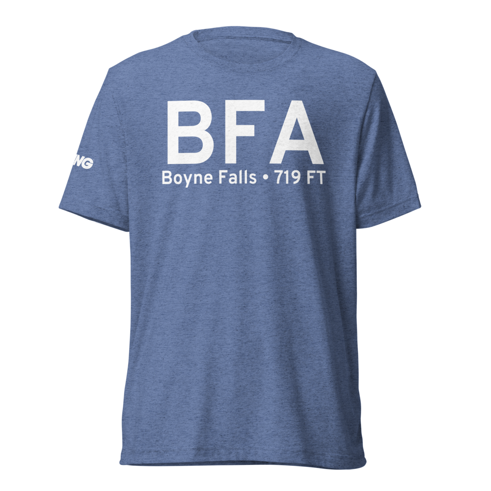 Boyne Falls (KBFA) Airport Tri-blend T-Shirt 