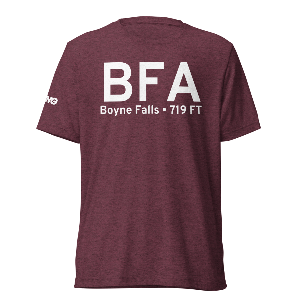 Boyne Falls (KBFA) Airport Tri-blend T-Shirt 