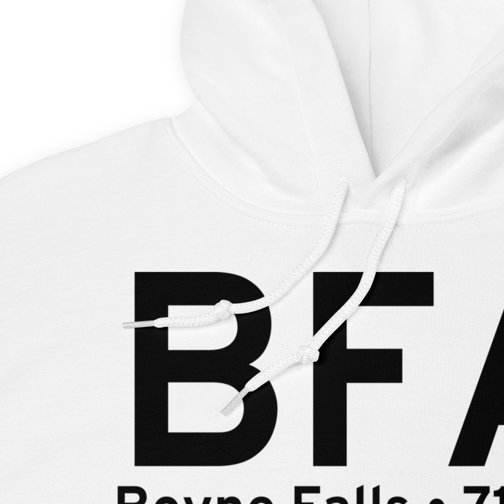 Boyne Falls (KBFA) Airport Hoodie Sweatshirt 