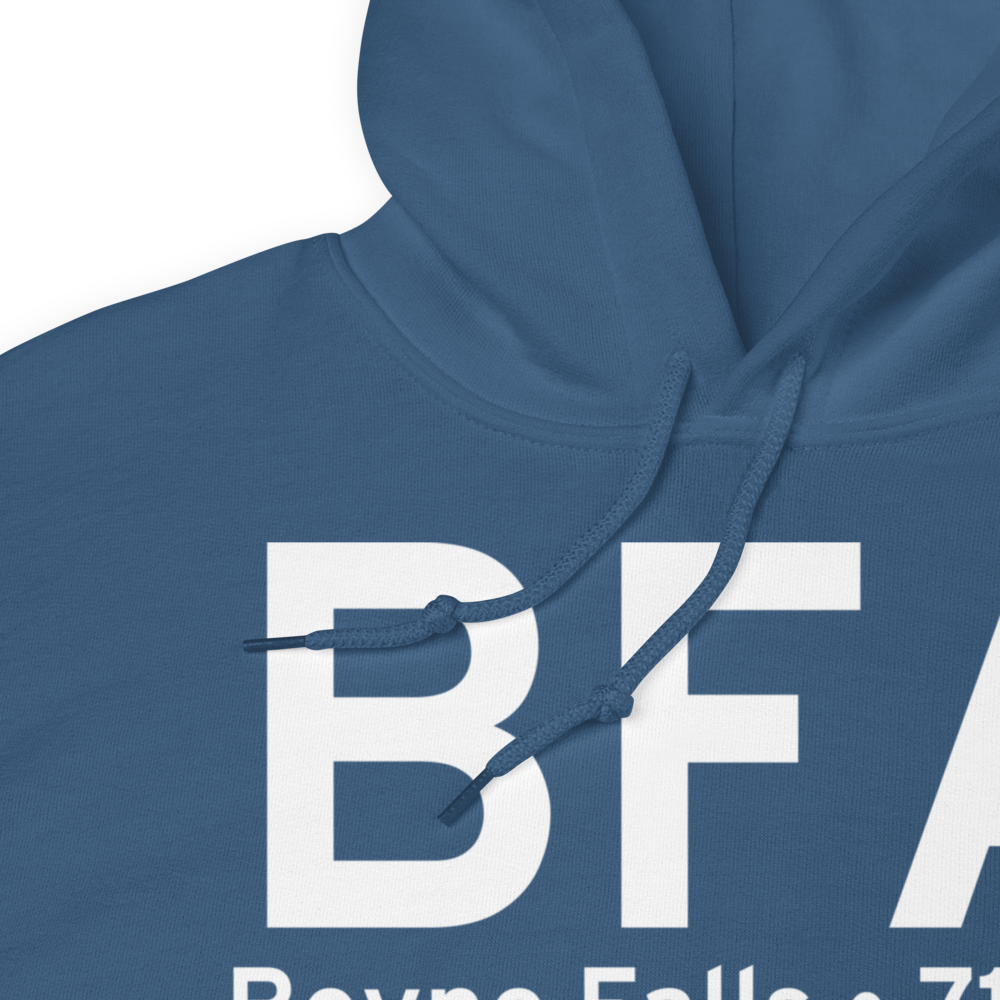 Boyne Falls (KBFA) Airport Hoodie Sweatshirt 