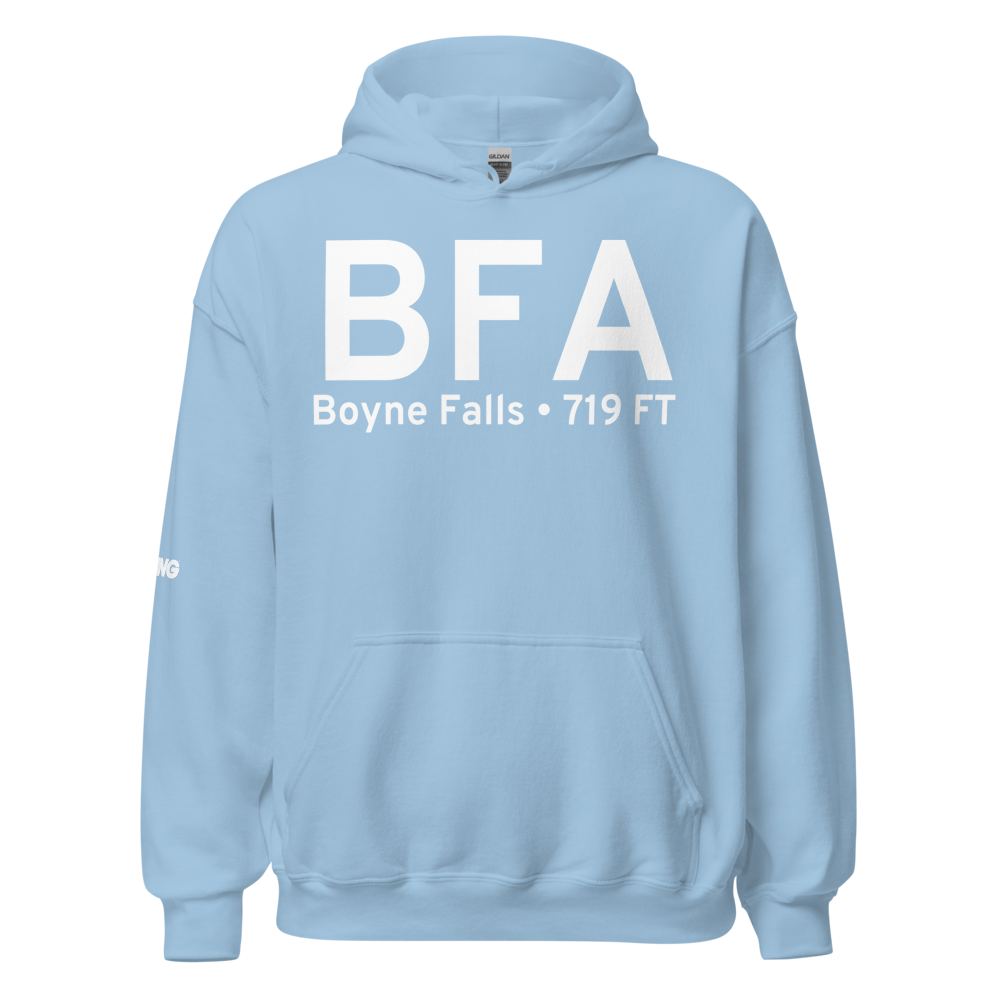 Boyne Falls (KBFA) Airport Hoodie Sweatshirt 