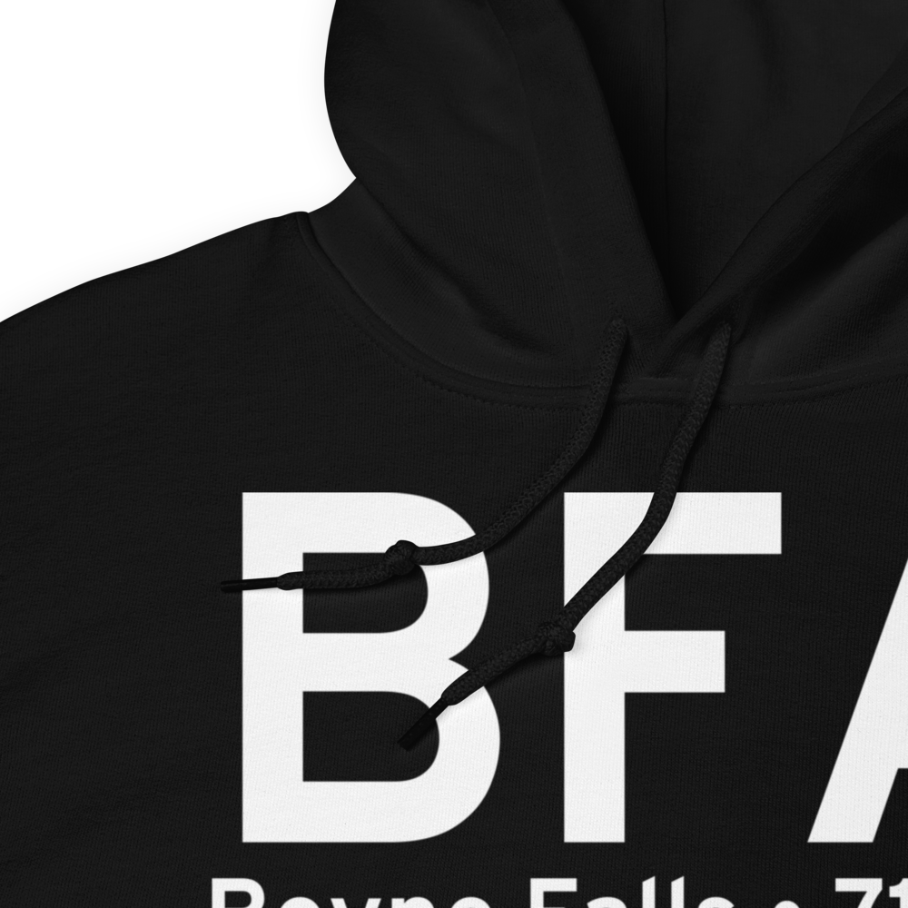 Boyne Falls (KBFA) Airport Hoodie Sweatshirt 