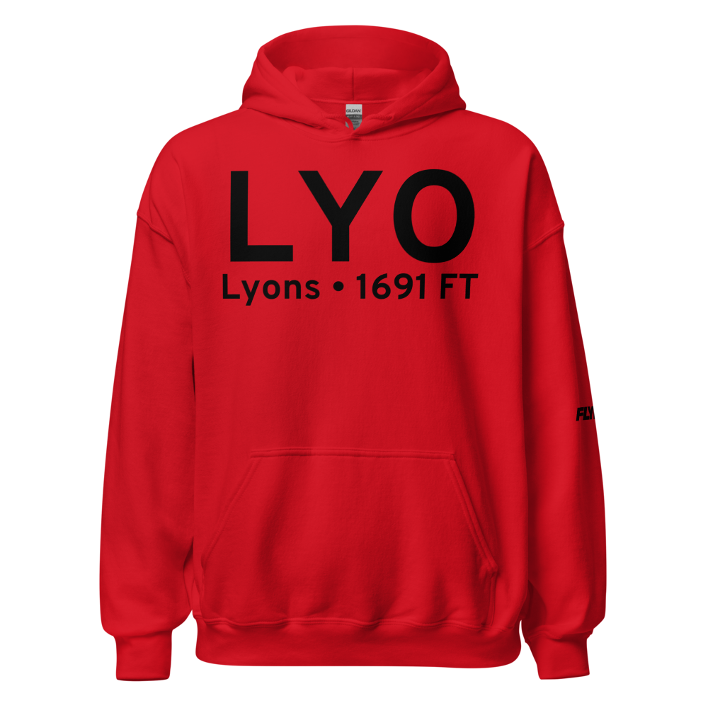 Lyons (KLYO) Airport Hoodie Sweatshirt 